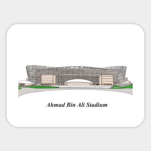 Sketching of Stadium Qatar Sticker